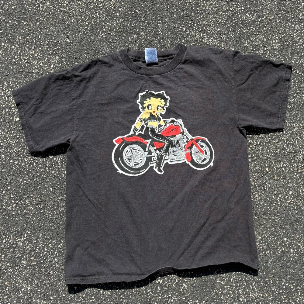Vintage  | 1992  | Betty Boop  | Motorcycle  | Single Stitch  | T-Shirt | Size M